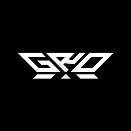 GRO Brief Logo Vektordesign, GRO einfaches und modernes Logo. GRO luxuriöses Alphabet-Design  