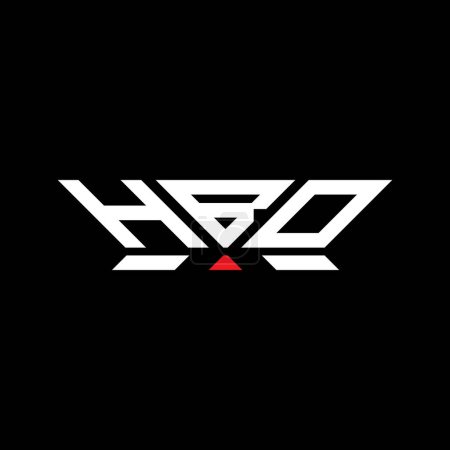 Ilustración de Diseño del vector del logotipo de la letra HBO, logotipo simple y moderno de HBO. HBO diseño de alfabeto de lujo - Imagen libre de derechos