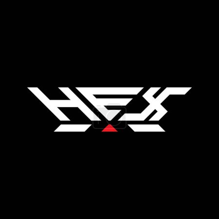 HEX Brief Logo Vektor-Design, HEX einfaches und modernes Logo. HEX luxuriöses Alphabet-Design  