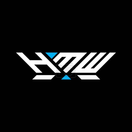 Illustration for HMW letter logo vector design, HMW simple and modern logo. HMW luxurious alphabet design - Royalty Free Image