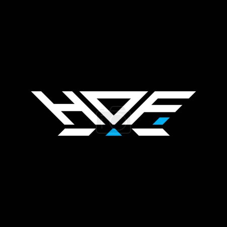 Diseño del vector del logotipo de la letra HOF, logotipo simple y moderno de HOF. Diseño de alfabeto de lujo HOF  