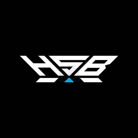 HSB letter logo vector design, HSB simple and modern logo. HSB luxurious alphabet design  