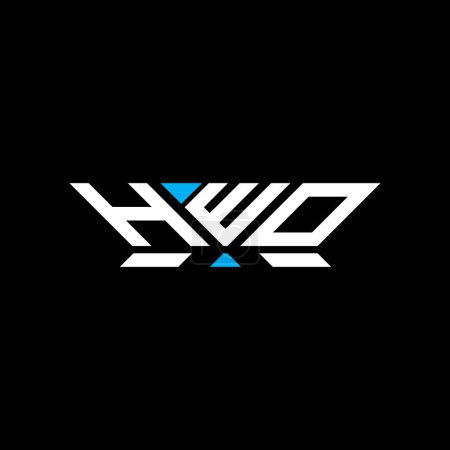 HWO Brief Logo Vektordesign, HWO einfaches und modernes Logo. HWO luxuriöses Alphabet-Design  