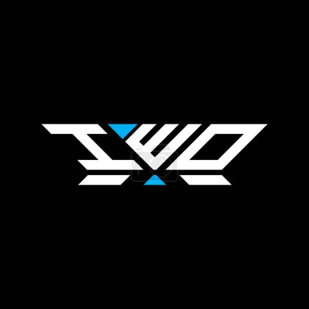 Ilustración de Diseño del vector del logotipo de la letra de IWO, logotipo simple y moderno de IWO. IWO diseño de alfabeto de lujo - Imagen libre de derechos