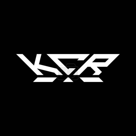 Illustration for KCR letter logo vector design, KCR simple and modern logo. KCR luxurious alphabet design - Royalty Free Image