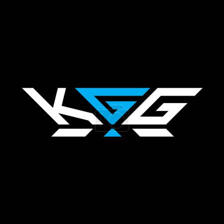 Illustration for KGG letter logo vector design, KGG simple and modern logo. KGG luxurious alphabet design - Royalty Free Image