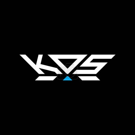 KOS letter logo vector design, KOS simple and modern logo. KOS luxurious alphabet design  