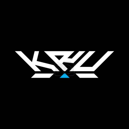 KRU Letter Logo Vektordesign, KRU einfaches und modernes Logo. KRU luxuriöses Alphabet-Design  