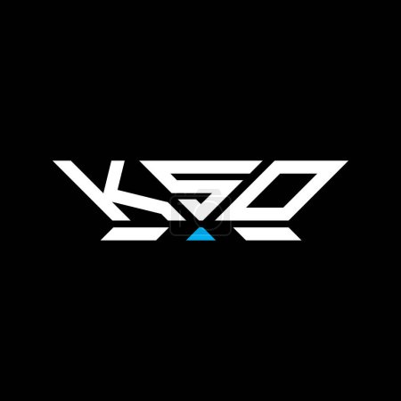 Ilustración de Diseño del vector del logotipo de la letra de KSO, logotipo simple y moderno de KSO. Diseño de alfabeto de lujo KSO - Imagen libre de derechos