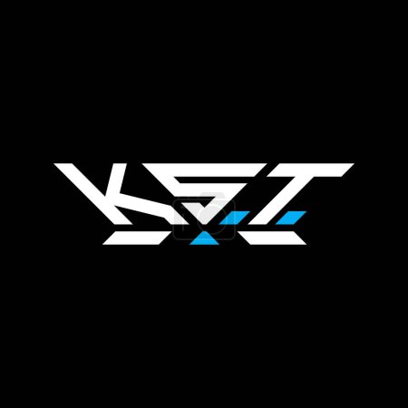Téléchargez les illustrations : KST lettre logo vectoriel design, KST logo simple et moderne. KST design alphabet luxueux - en licence libre de droit