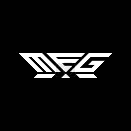 Illustration for MEG letter logo vector design, MEG simple and modern logo. MEG luxurious alphabet design - Royalty Free Image