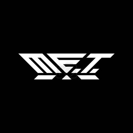 Illustration for MET letter logo vector design, MET simple and modern logo. MET luxurious alphabet design - Royalty Free Image