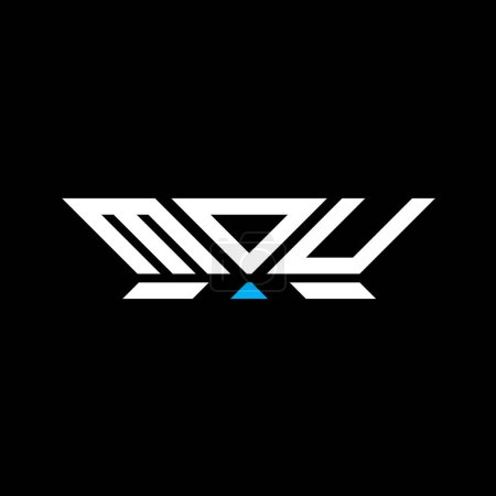 MOU Brief Logo Vektordesign, MOU einfaches und modernes Logo. MOU luxuriöses Alphabet-Design  