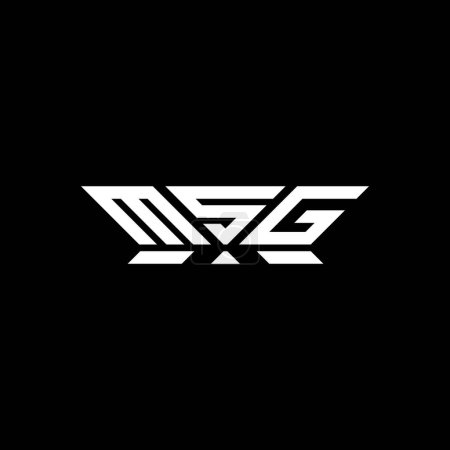 Téléchargez les illustrations : MSG lettre logo vectoriel design, MSG logo simple et moderne. MSG design alphabet luxueux - en licence libre de droit