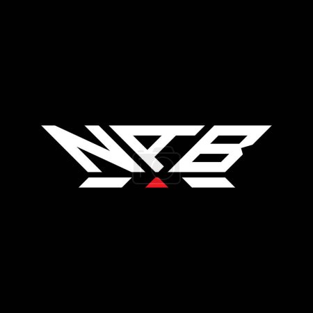 Illustration for NAB letter logo vector design, NAB simple and modern logo. NAB luxurious alphabet design - Royalty Free Image