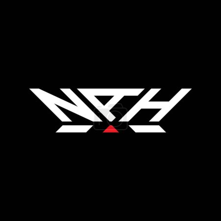 NAH letter logo vector design, NAH simple and modern logo. NAH luxurious alphabet design  