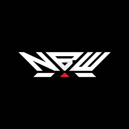 NBW Brief Logo Vektor-Design, NBW einfaches und modernes Logo. Luxuriöses Alphabet-Design der NBW  