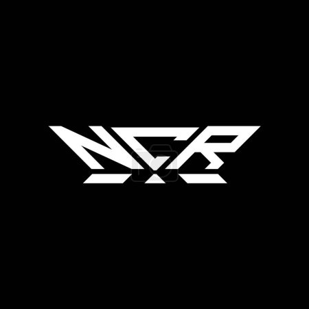 NCR Brief Logo Vektor-Design, NCR einfaches und modernes Logo. NCR luxuriöses Alphabet-Design  