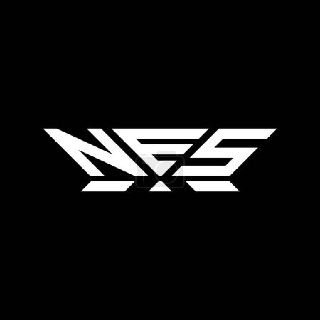 NES letter logo vector design, NES simple and modern logo. NES luxurious alphabet design  