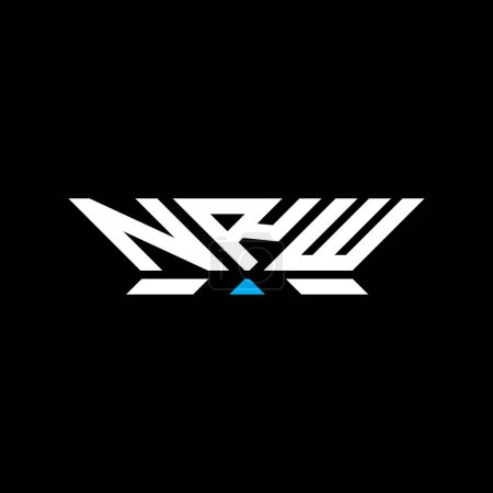 Diseño del vector del logotipo de la letra de NRW, logotipo simple y moderno de NRW. NRW diseño de alfabeto de lujo  