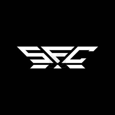 SFC lettre logo vectoriel design, SFC logo simple et moderne. SFC design alphabet luxueux  