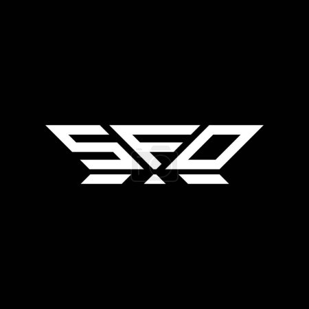 SFO Letter Logo Vektor Design, SFO einfaches und modernes Logo. SFO luxuriöses Alphabet-Design  