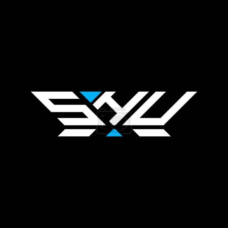 SHU diseño vectorial del logotipo de la letra, SHU logotipo simple y moderno. SHU diseño de alfabeto de lujo  