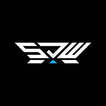 Téléchargez les illustrations : SJW lettre logo vectoriel design, SJW logo simple et moderne. SJW design alphabet luxueux - en licence libre de droit