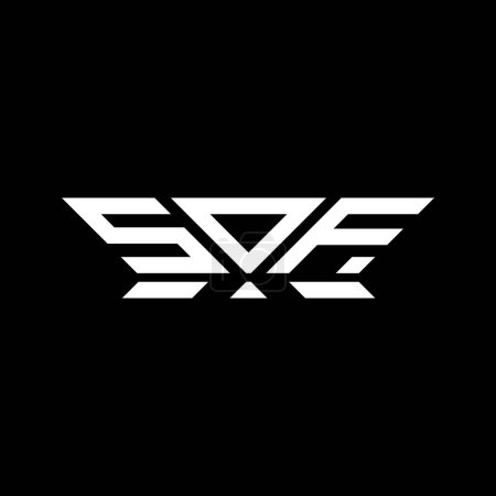 Design vectoriel de logo SOF lettre, logo SOF simple et moderne. Conception de l'alphabet luxueux SOF  