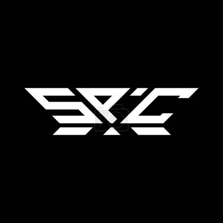 Diseño del vector del logotipo de la letra de SPC, logotipo simple y moderno de SPC. Diseño de alfabeto de lujo SPC  