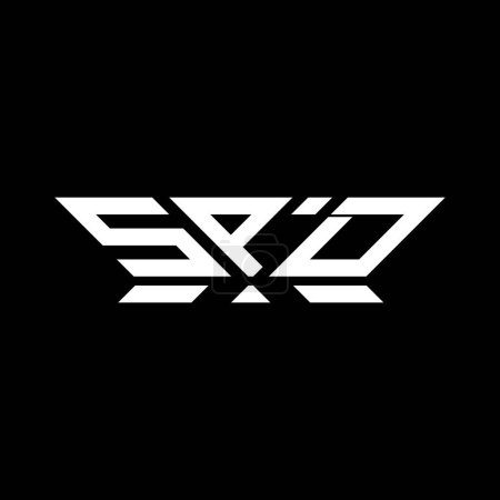Diseño del vector del logotipo de la letra de SPD, logotipo simple y moderno de SPD. Diseño de alfabeto de lujo SPD  