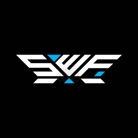 SWF Brief Logo Vektor-Design, SWF einfaches und modernes Logo. Luxuriöses Alphabet-Design der Staatsfonds  