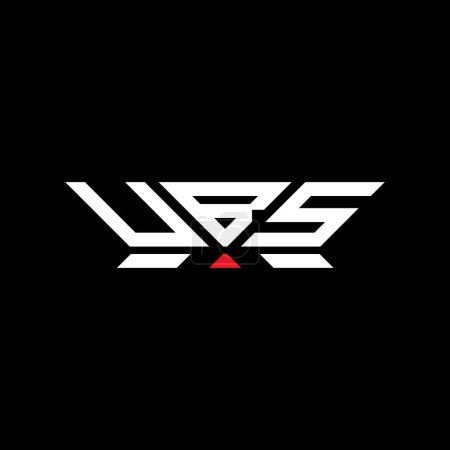 UBS Letter Logo Vektordesign, UBS einfaches und modernes Logo. Luxuriöses Alphabet-Design der UBS  