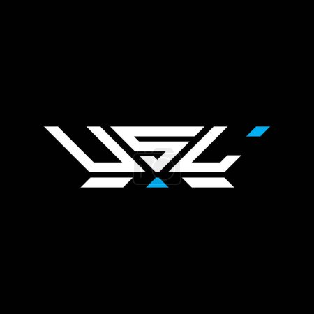 USL Brief Logo Vektor-Design, USL einfaches und modernes Logo. USL luxuriöses Alphabet-Design  