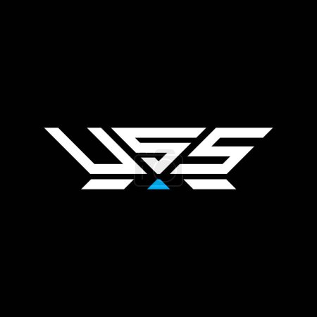 USS Brief Logo Vektordesign, USS einfaches und modernes Logo. Luxuriöses Alphabet-Design  