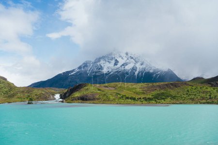 Beautiful landscape view in Torres del Paine park in Chilean Patagonia.