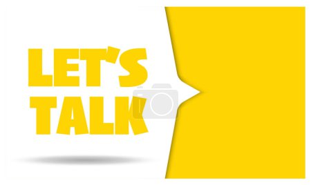 Lets talk speech bubble banner. Can be used for business, marketing and advertising. Vector EPS 10. Isolated on white background.