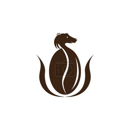 Ilustración de Civet coffee logo abstract design vector illustration - Imagen libre de derechos