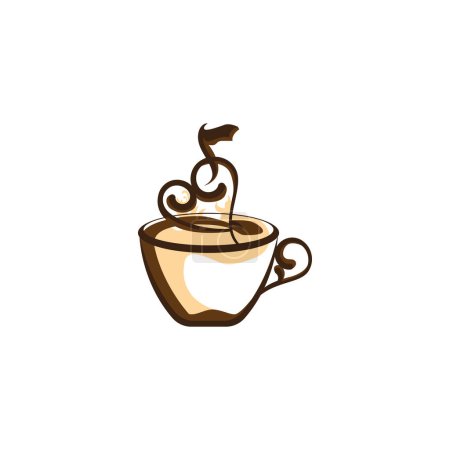 Foto de Coffee cup icon design abstract color vector illustration - Imagen libre de derechos