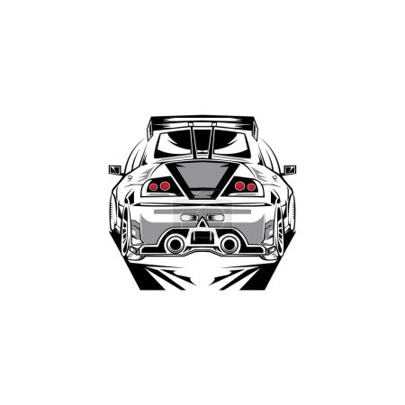 Illustration for Auto car sedan icon logo color elegant design element vector illustration abstract - Royalty Free Image