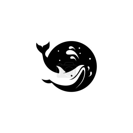 Foto de Logotipo de peces ilustración círculo diseño abstracto vector - Imagen libre de derechos