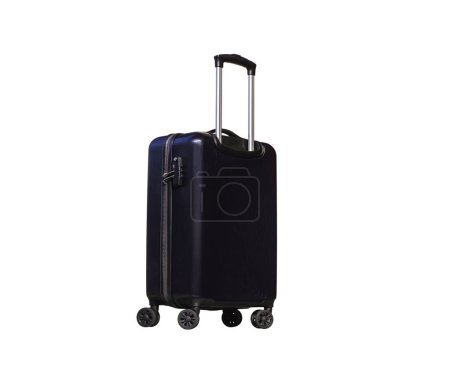 Sac à bagages noir avec serrure de sécurité TSA007 acceptée isolée sur fond blanc avec chemin de coupe
