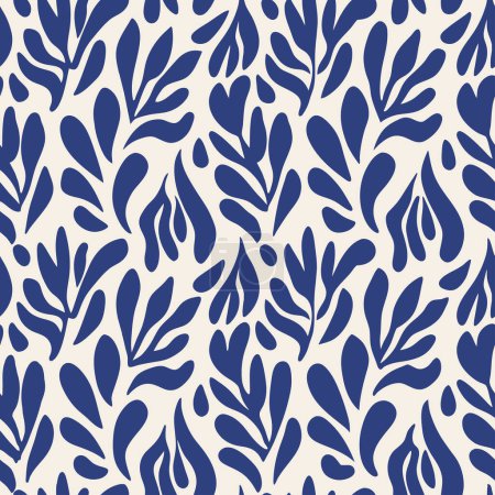 Matisse organic doodle shapes. Abstract flower and leaves art set. Trendy minimal style. Contemporary posters and backgrounds.