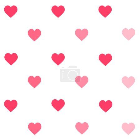 Photo for Pink hearts on white ground seamless pattern background - Royalty Free Image