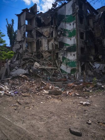 Destroyed building during the armed conflict.