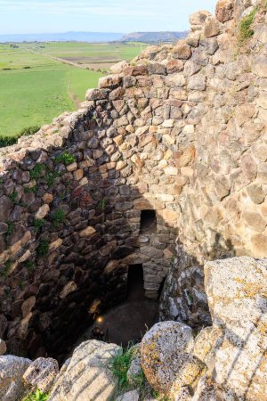 Photo for Su Nuraxi is a nuragic archaeological site in Barumini, Sardinia, Italy - Royalty Free Image
