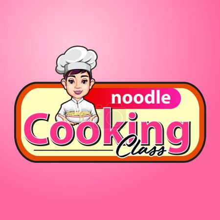 Illustration for Vector illustration, Noodle cooking class symbol - Royalty Free Image
