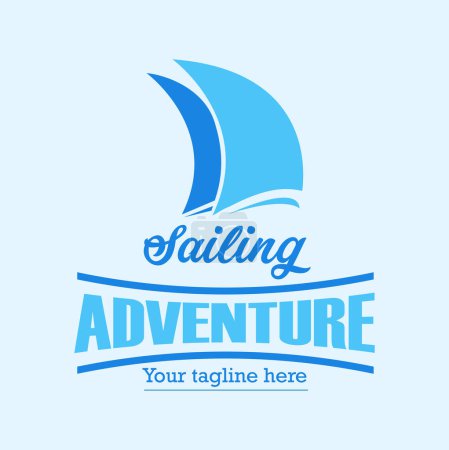 Téléchargez les illustrations : Vector illustration, Sailing adventure symbol or icon - en licence libre de droit