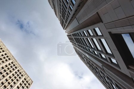 Photo for Skyscrapers and cloudy sky in Berlin city - Royalty Free Image