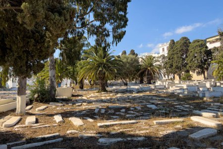 Téléchargez les photos : Ancien cimetière juif de la ville de Tanger, au Maroc - en image libre de droit